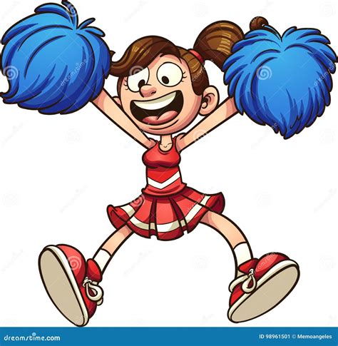 Cartoon Cheerleader Stock Illustrations – 1,096 Cartoon Cheerleader ...