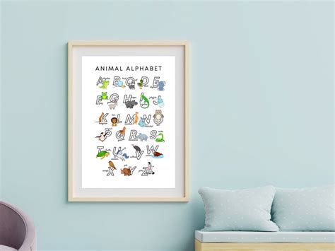 Alphabet Poster Animal Alphabet Poster ABC Print - Etsy