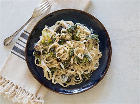 Roasted Broccoli Fettuccine Alfredo