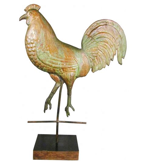 Antique Rooster Copper Weathervane