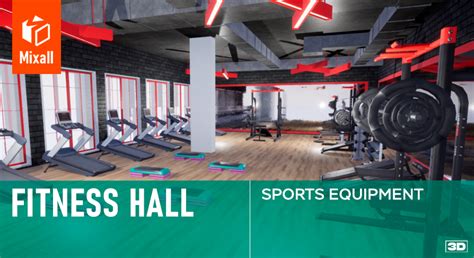 Fitness hall - sports equipment in Environments - UE Marketplace