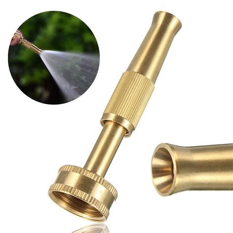 Gold Brass High Pressure Hose Spray Nozzle Spray Head Garden Water Hose Nozzle Sprayer Garden ...