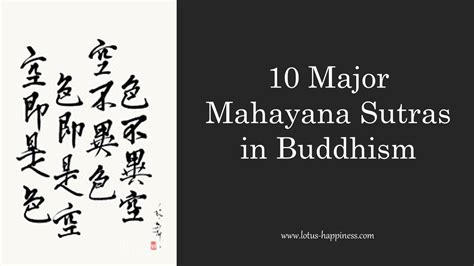 10 Major Mahayana Sutras in Buddhism - Lotus Happiness