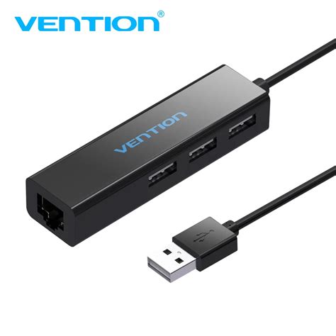 Vention USB HUB Ethernet Adapter USB 2.0 HUB 3 Port 10/100 Mbps Network Port usb to rj45 lan ...