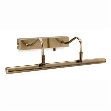 Firstlight Dimmable Twin Arm LED Picture Light in Antique Brass