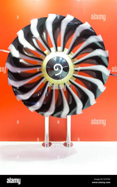 Blades of a jet engine is turning Stock Photo - Alamy