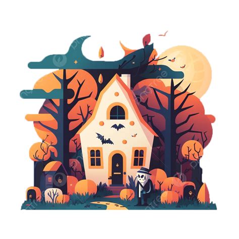 Cute Halloween Haunted House, Halloween, Decoration, Halloween ...