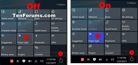 Night Light - Turn On or Off in Windows 10 - Windows 10 General Tips Tutorials