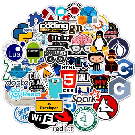 Big Bag Of Computer Programming Stickers - 50 Pcs - Geek Slop Online