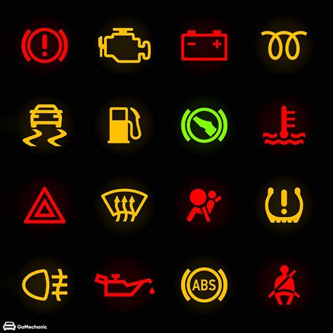 Warning Light Symbols On Dashboard