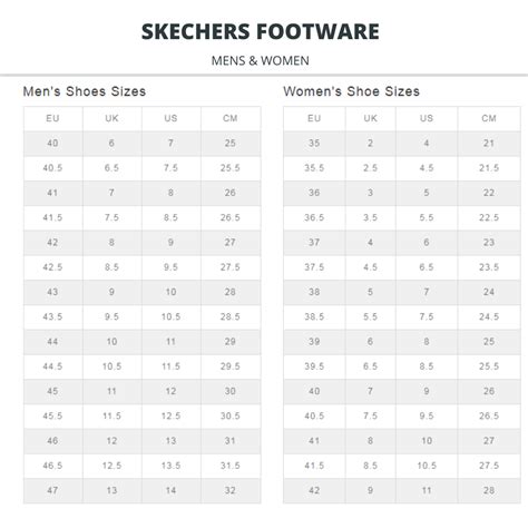 skechers sizing chart Kids shoe size chart