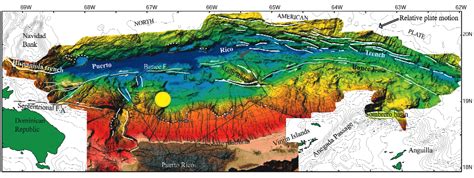 Puerto Rico Trench Bathymetry | Highly Allochthonous