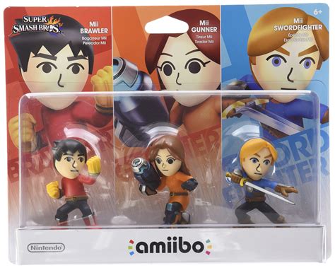 Mii 3-pack - Brawler, Gunner, Swordfighter amiibo (Super Smash Bros Series) stock finder alerts ...