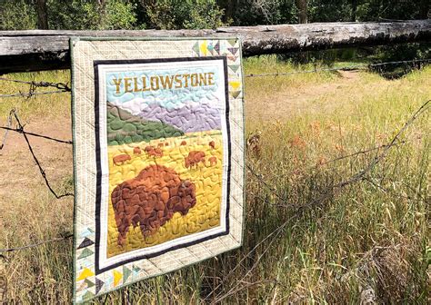 Yellowstone Panel Mini Quilt - Ameroonie Designs