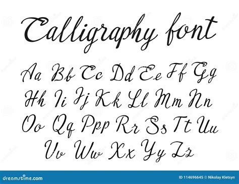 Calligraphy Font Alphabet