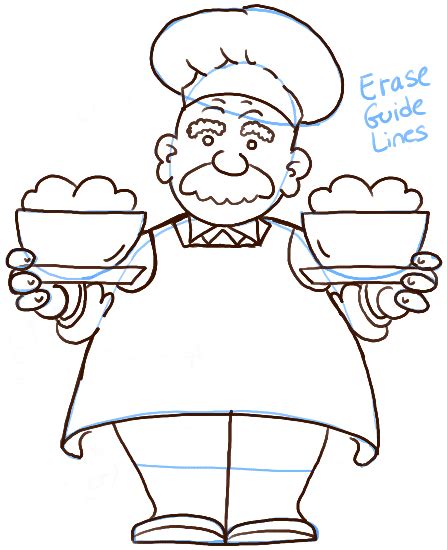 How to Draw a Cartoon Chef with Easy Steps Tutorial – How to Draw Step ...