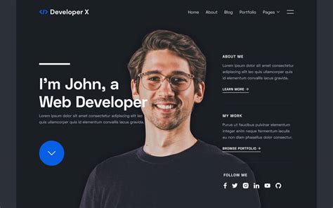 Developer Portfolio Webflow Template Developer X BRIX Templates