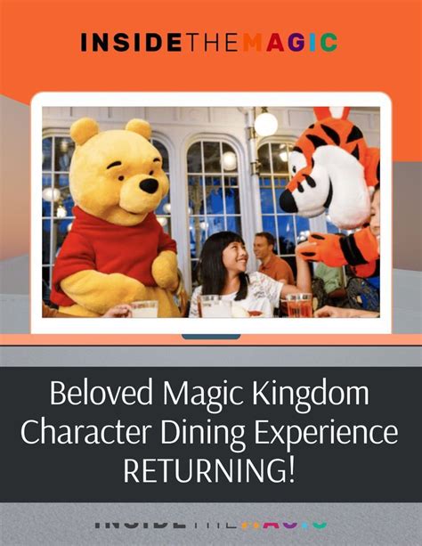 Beloved Magic Kingdom Character Dining Experience RETURNING! - Inside the Magic | Disney world ...