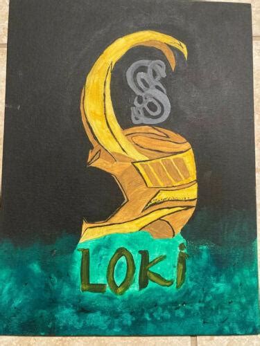 Loki Helmet Acrylic Painting | #3776386081