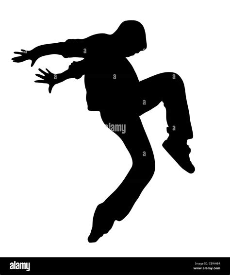 Hip hop dancer silhouette illustration Stock Photo - Alamy