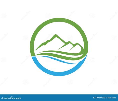 Mountain and Water Logo Business Template Vector Stock Vector - Illustration of business ...