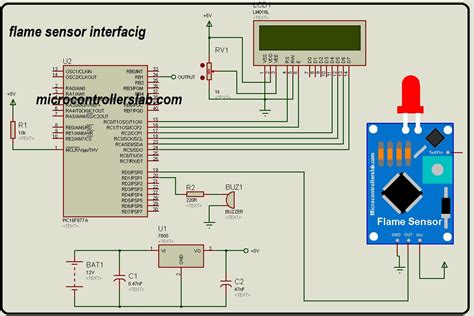 flame sensor interfacing with pic microcontroller - PIC16F877A