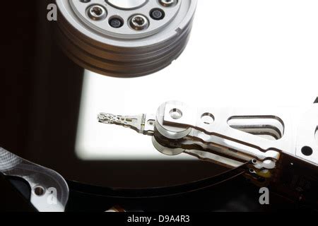 Hard disk drive platter and read / write head (HDD read/write head Stock Photo: 57386313 - Alamy