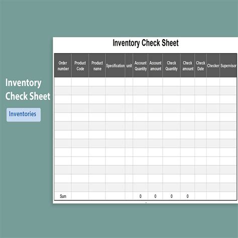 Office Supplies Checklist Printable