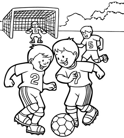 Coloring Pages | Soccer Kids Coloring Pages