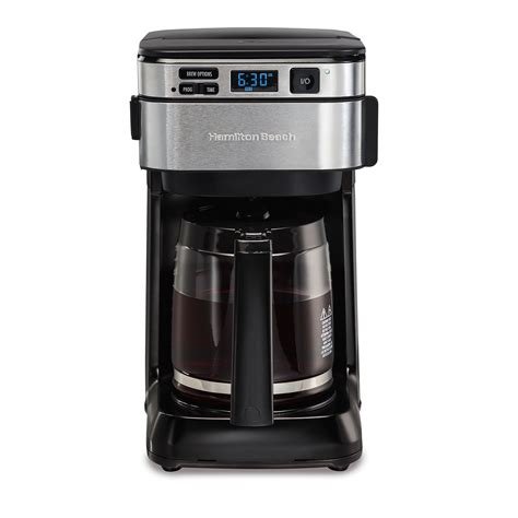 Hamilton Beach 12 Cup Programmable Coffee Maker with Front-Fill & Swing-Out Basket, Black - 46310)