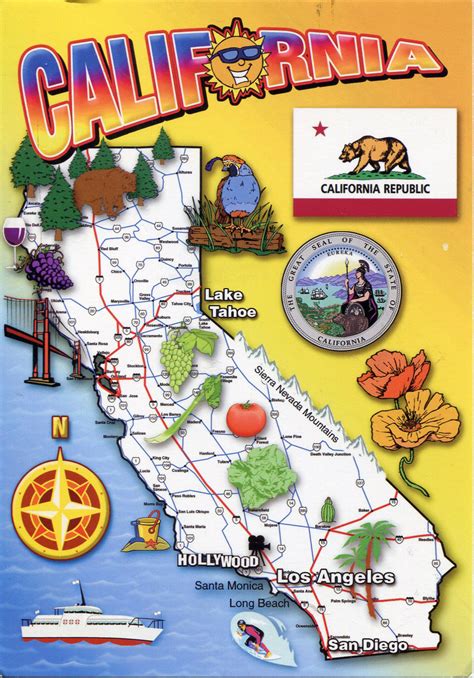 Detailed tourist map of California state | California state | USA | Maps of the USA | Maps ...