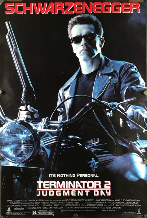 TERMINATOR 2 Judgement Day, Original Arnold Schwarzenegger Vintage Movie Poster - Original ...