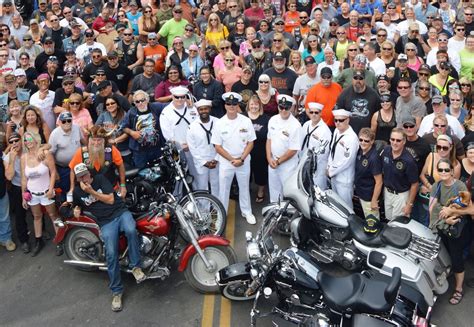 USS South Dakota crew front row of the Main Street Photo at Sturgis ...