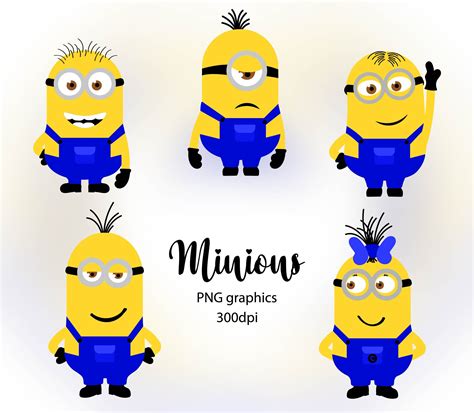 Minion PNG, Minion Vector Drawing. - Etsy