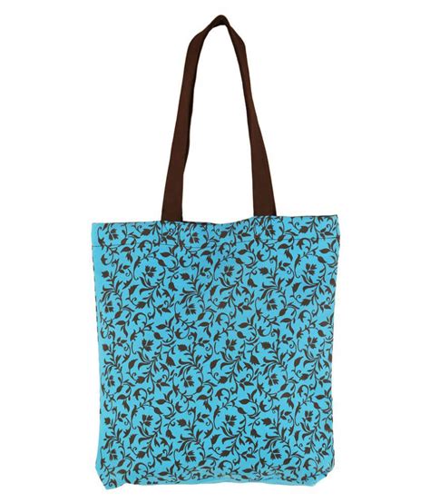 Bag Factory Blue Canvas Tote Bag - Buy Bag Factory Blue Canvas Tote Bag Online at Best Prices in ...