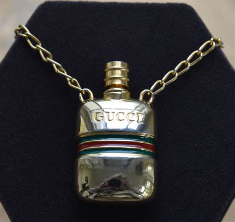 Authentic GUCCI Perfume Bottle Pendant Necklace 30 | Etsy