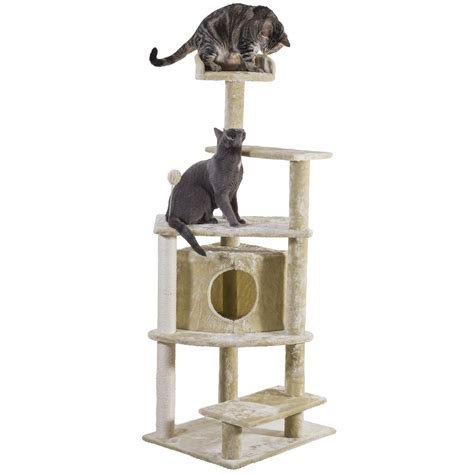 FurHaven Pet Cat Tree | Tiger Tough Cat Tree House Furniture for Cats & Kittens, Platform House ...