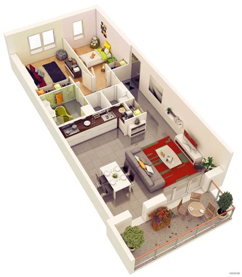 Portfolio | 2 bedroom apartment floor plan, Small apartment plans, Apartment floor plans