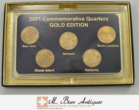 Historic Coin Collection - 50 States Commemorative Quarters 2001 Gold ...