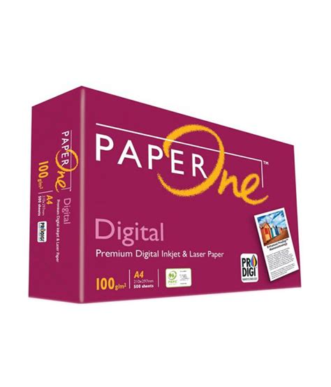 Paper One Digital Printing Paper - 100 Gsm - A/4: Buy Online at Best Price in India - Snapdeal