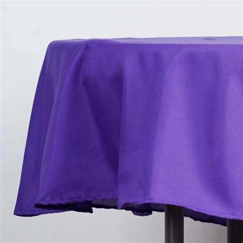 90" Purple Polyester Round Tablecloth | TableclothsFactory