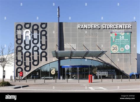 Randers, Denmark - May 5, 2018: Facade of the shopping center in Randers, Denmark called ...