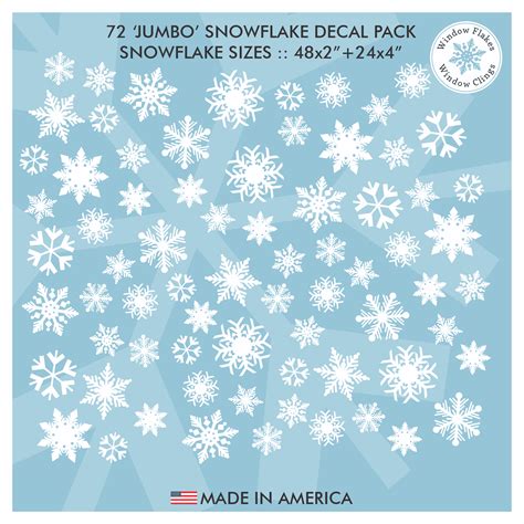 Snowflake Decals | Vinyl Snowflake Stickers | Window Flakes