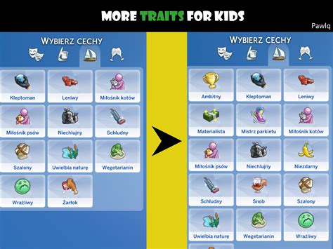 More traits for kids - The Sims 4 Catalog