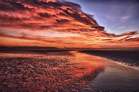 Red Sky Beach Sunrise Photograph by Fiona Messenger - Pixels