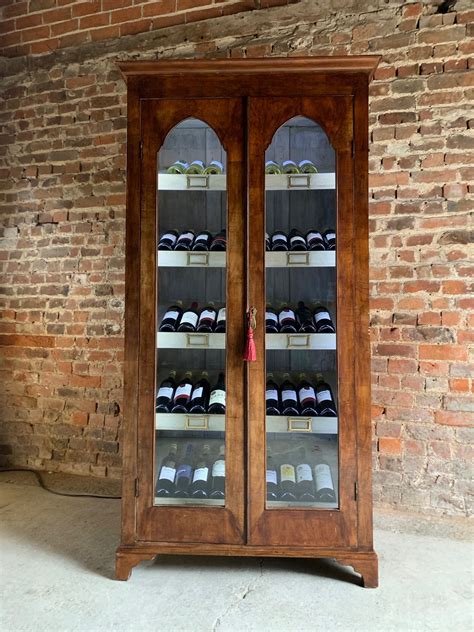 Antique French Wine Display Cabinet Vitrine 55 Bottle Wine Cellar Vict — Splendid Antiques