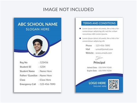 Premium Vector | Creative student id card template design Premium Vector