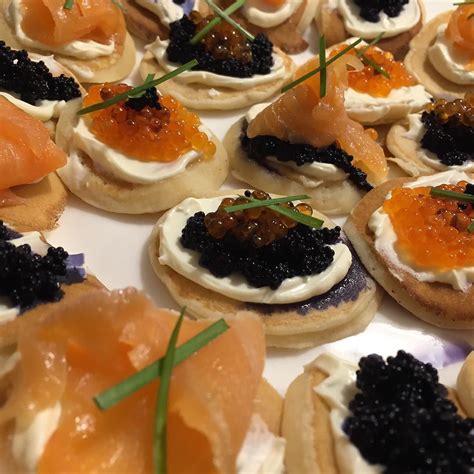 New year canapes #caviar #salmon : Recipetastic.com