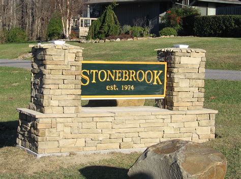 Stone sign for subdivision | Monument signs, Residential signs, Neighborhood signs