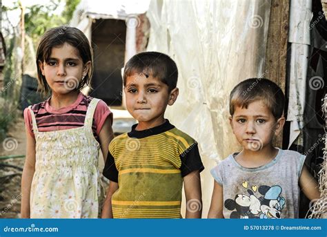 Three Refugee Children in Bekaa in Lebanon Editorial Stock Photo - Image of valley, syrien: 57013278